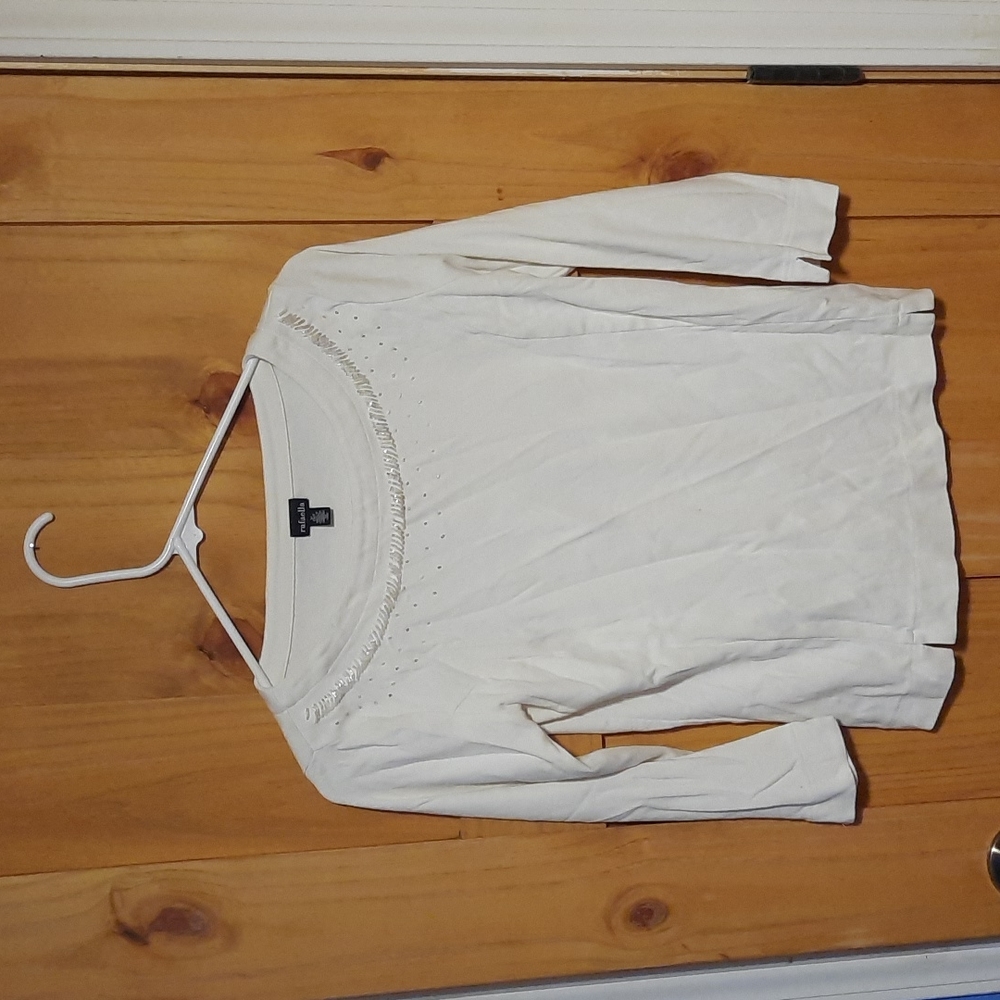 Rafaefella white half sleeve shirt